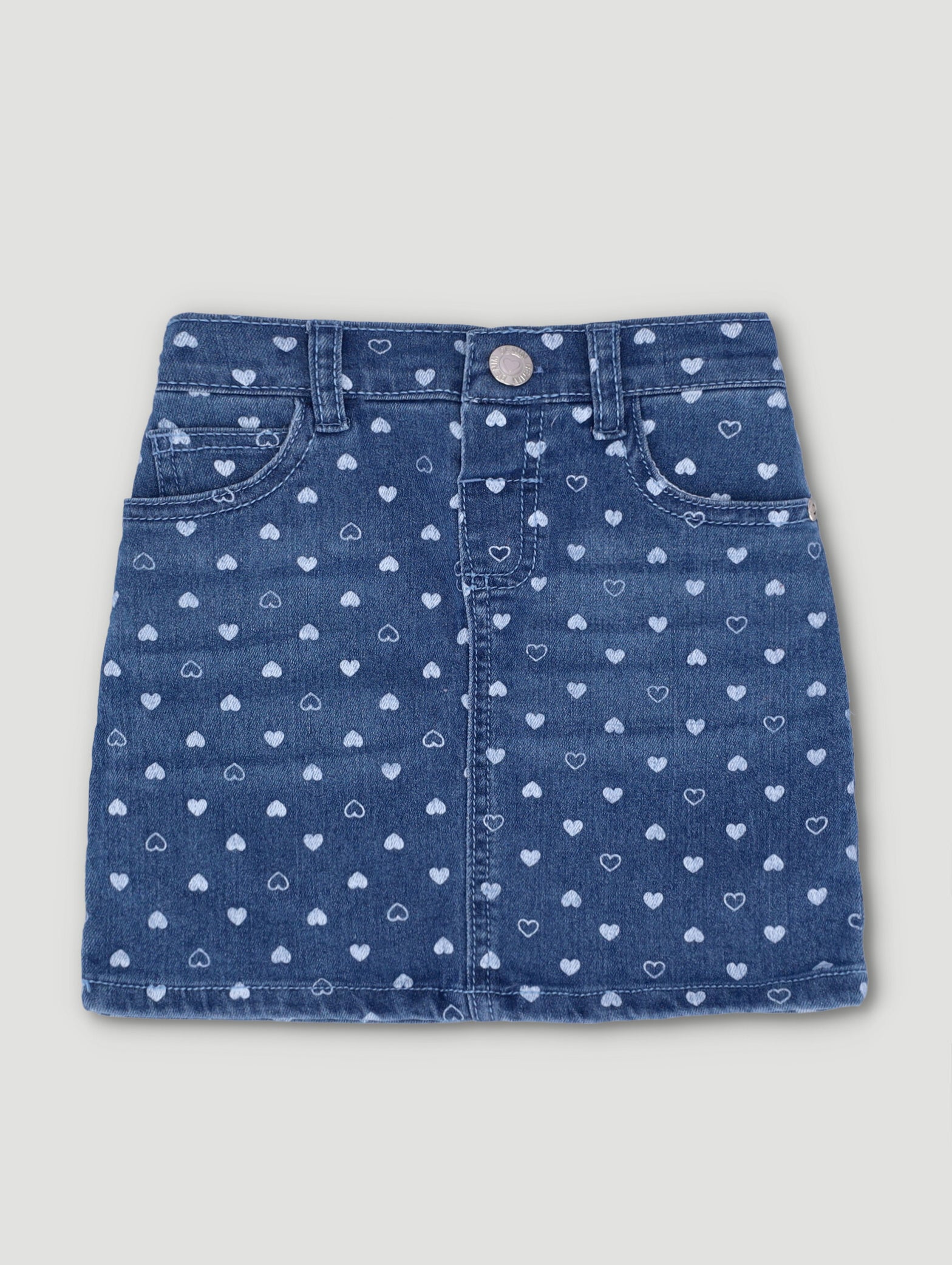 PreGirls Fashion Denim Skirt With Hearts Dark Blue Edgars Namibia