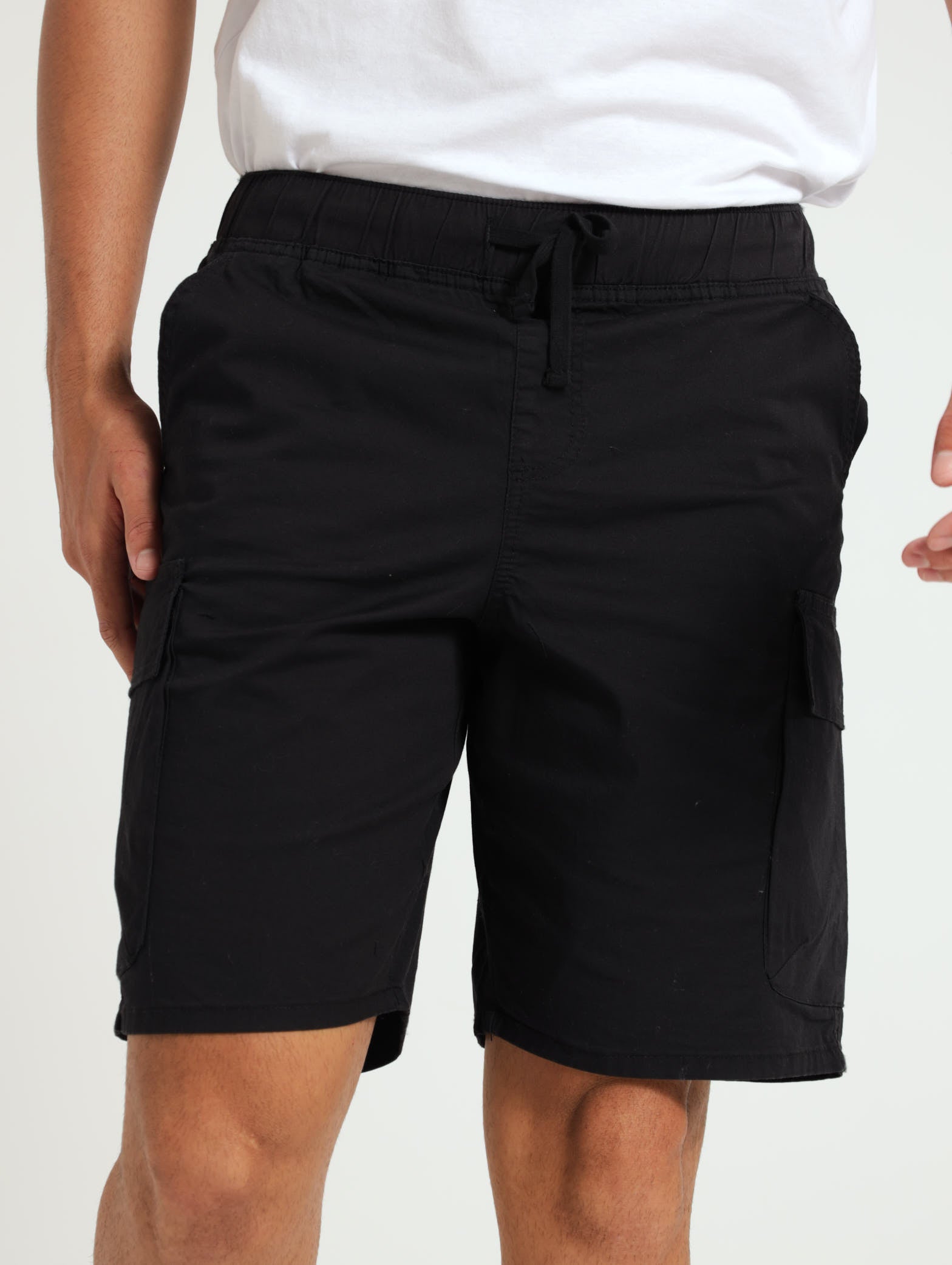 Basic Cargo Pull On Shorts Black Edgars Namibia