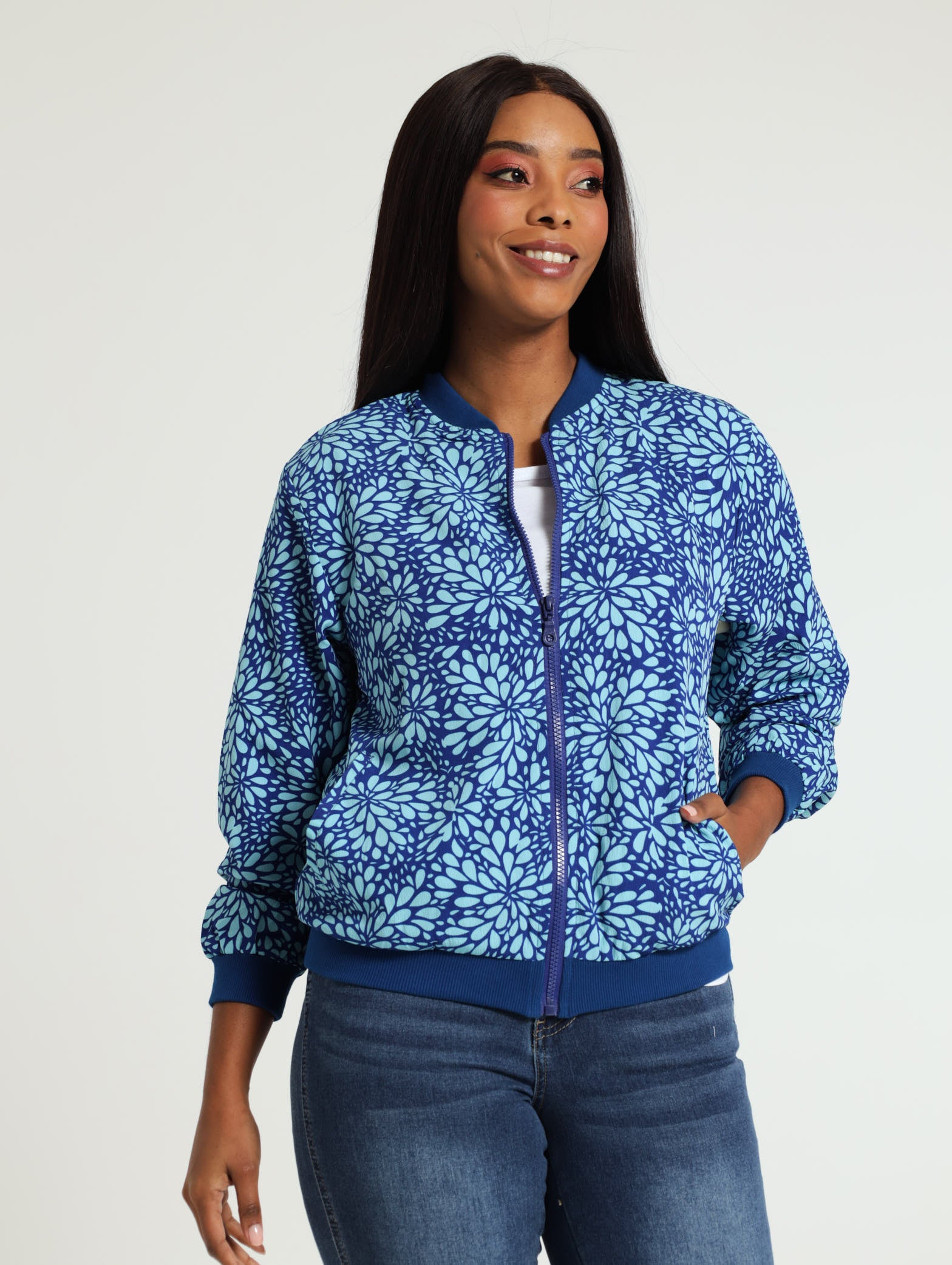 Ladies Long Sleeve Printed Bomber Jacket Edgars Namibia