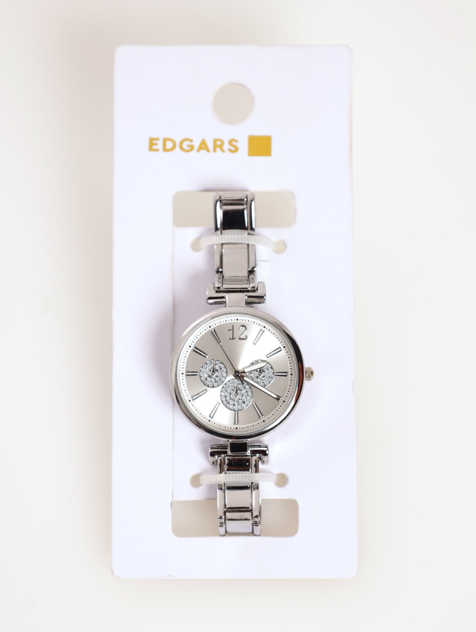 Ladies Round Face Metal Link Strap Watch Silver Edgars Namibia