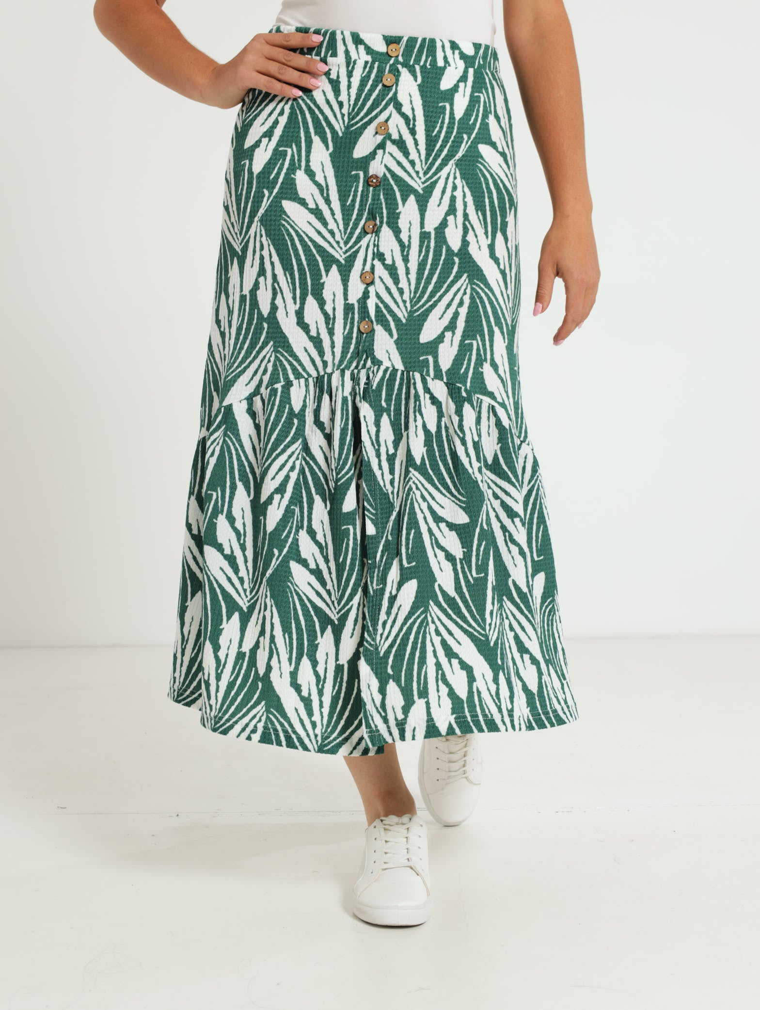 Ladies Knit Button Detail Skirt Green Edgars Namibia