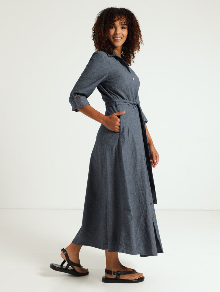 Button Detail Shirt Dress Light Blue Edgars Namibia