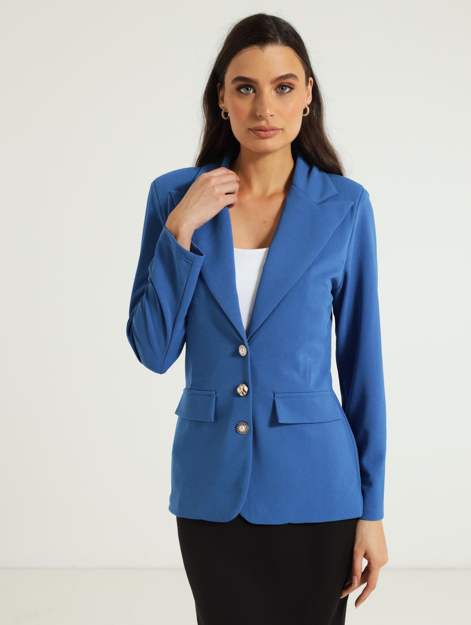 3 Button Panelled Blazer - Cobalt – Edgars Namibia