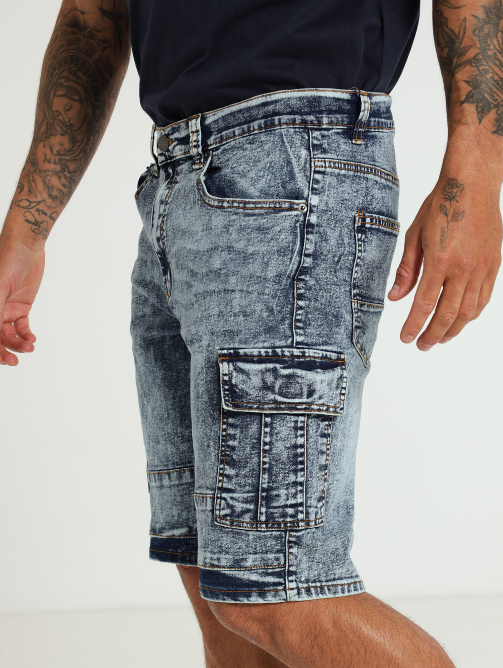 Denim Cargo Shorts Blue Edgars Namibia