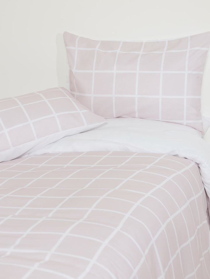 Blush Checkerboard Duvet Cover Set Edgars Namibia